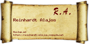 Reinhardt Alajos névjegykártya